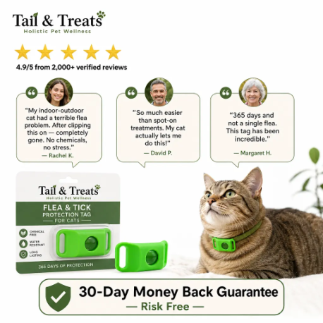 Natural Flea & Tick Protection Pendant for Cats (12 Month Supply)
