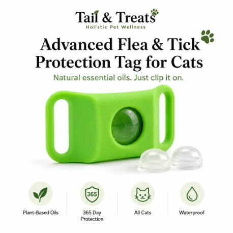 Natural Flea & Tick Protection Pendant for Cats (12 Month Supply)