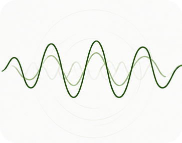 Ultrasonic waves activate.